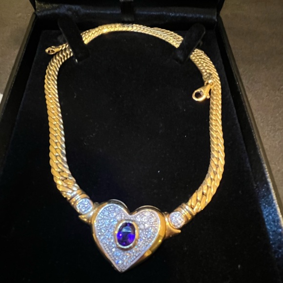 Vintage Amethyst and diamond necklace 14k - Picture 5 of 5